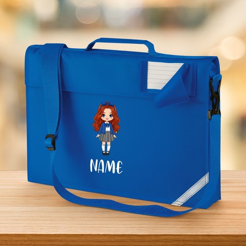 Personalised name book bag - personalised,