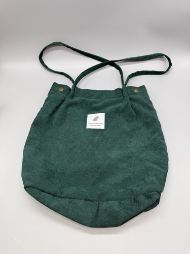 Dark green corduroy tote - dark,