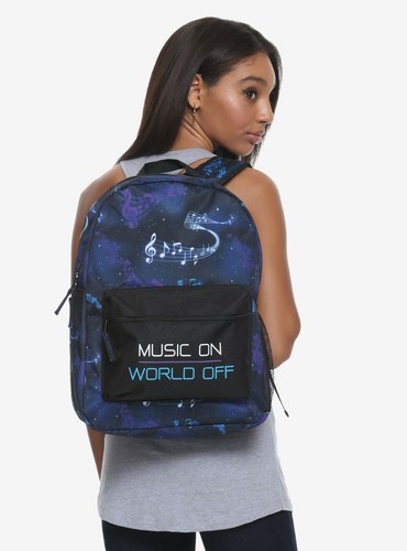 Music world off backpack - music, on