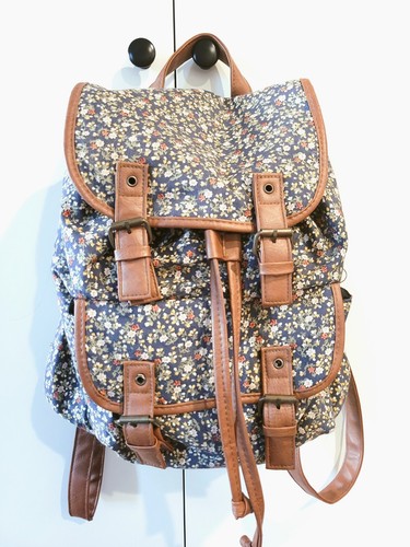 Floral drawstring bucket bag - floral,