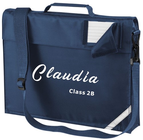 Personalised school book bag - book,
